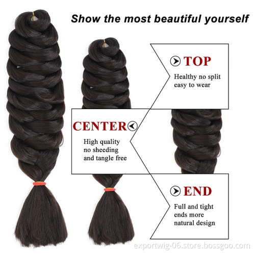 41inch 165g Jumbo Attachments Hair Extension Braids For African Crochet Yaki Box Omber High Temperature Synthetic Braiding Hair